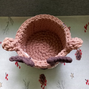 Horgolt szarvas tároló - otthon & életmód - tárolás & rendszerezés - tárolókosár - Meska.hu