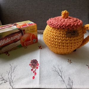 Horgolt kis teatartó bögre/ tároló  - Meska.hu