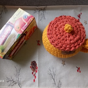 Horgolt kis teatartó bögre/ tároló  - otthon & életmód - tárolás & rendszerezés - tárolókosár - Meska.hu