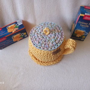 Horgolt nagy bögre/ teatartó - otthon & életmód - konyhafelszerelés, tálalás - konyhai tárolás - tea & kávé tárolás - Meska.hu