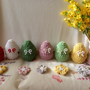Horgolt nyitható tojások, Otthon & Életmód, Dekoráció, Húsvéti asztaldíszek, Horgolás, MESKA