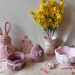 Horgolt húsvéti kosarak  - Meska.hu