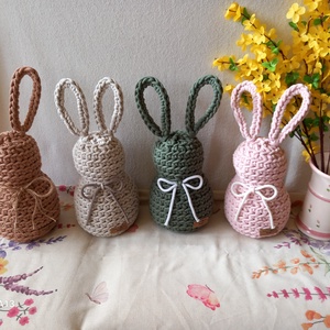 Horgolt nyuszi dekoráció - otthon & életmód - dekoráció - húsvéti asztaldíszek - Meska.hu