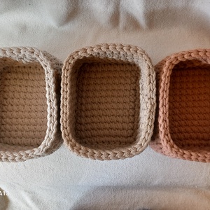 Horgolt téglatest tároló - otthon & életmód - tárolás & rendszerezés - doboz - Meska.hu