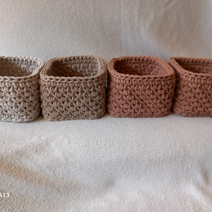 Horgolt téglatest tároló - otthon & életmód - tárolás & rendszerezés - doboz - Meska.hu