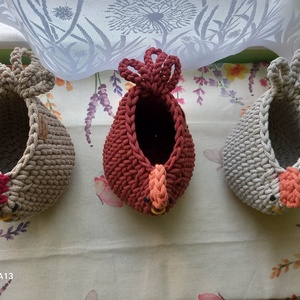 Horgolt tyúk formajú tároló  - otthon & életmód - tárolás & rendszerezés - doboz - Meska.hu