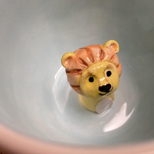 KICSI OROSZLÁN - kukucskáló bögre - otthon & életmód - konyhafelszerelés, tálalás - tálalás - bögre & csésze - Meska.hu
