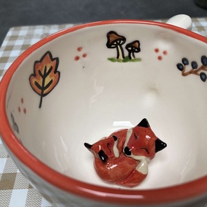 SZERELMES RÓKÁK  - kukucskáló bögre  - Meska.hu