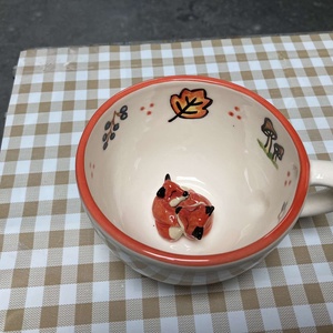 SZERELMES RÓKÁK  - kukucskáló bögre  - otthon & életmód - konyhafelszerelés, tálalás - tálalás - bögre & csésze - Meska.hu