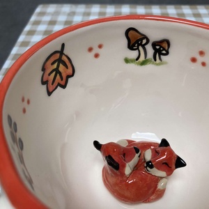 SZERELMES RÓKÁK  - kukucskáló bögre  - otthon & életmód - konyhafelszerelés, tálalás - tálalás - bögre & csésze - Meska.hu