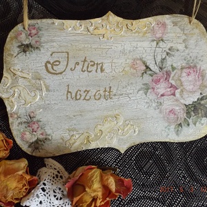 Vintage stílusú Isten hozott tábla - Meska.hu