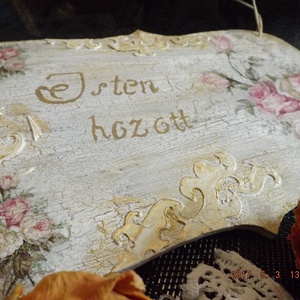 Vintage stílusú Isten hozott tábla - otthon & életmód - ház & kert - isten hozott tábla - Meska.hu
