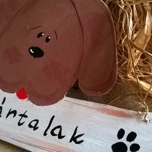 Kutyás ajtódísz - Meska.hu
