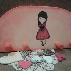 Kézzel festett Gorjuss babás fogas. -  - Meska.hu