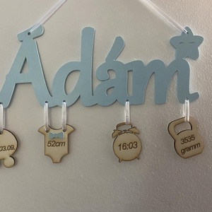 Babaköszöntő névtábla  - otthon & életmód - babaszoba, gyerekszoba - babaszoba, gyerekszoba - Meska.hu