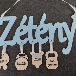 Babaköszöntő névtábla  - otthon & életmód - babaszoba, gyerekszoba - babaszoba, gyerekszoba - Meska.hu