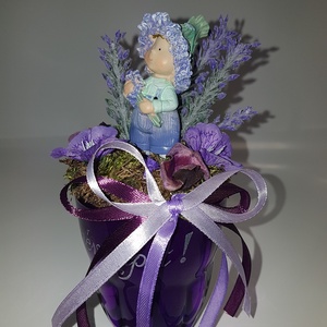 Boldog névnapot Levendulás, lila figurás dísz -  - Meska.hu