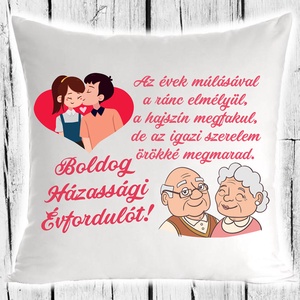 Díszpárna -Boldog Házassági Évfordulót - Meska.hu