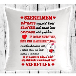 Szerelmem Szeretlek párna, Otthon & Lakás, Lakástextil, Párna & Párnahuzat, Decoupage, transzfer és szalvétatechnika, MESKA