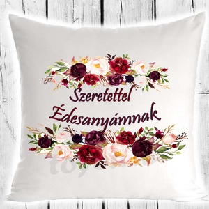 Díszpárna - Szeretettel Édesanyámnak, Otthon & Életmód, Lakástextil, Párna & Párnahuzat, Decoupage, transzfer és szalvétatechnika, MESKA
