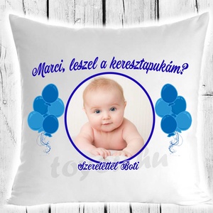 Egyedi Díszpárna -Leszel a  Keresztapa, Otthon & Életmód, Lakástextil, Párna & Párnahuzat, Decoupage, transzfer és szalvétatechnika, MESKA