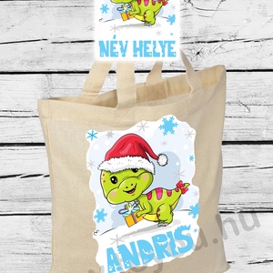 Névreszóló Mikulás táska - táska & tok - bevásárlás & shopper táska - shopper, textiltáska, szatyor - Meska.hu