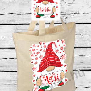 Névreszóló Mikulás táska - táska & tok - bevásárlás & shopper táska - shopper, textiltáska, szatyor - Meska.hu