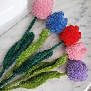 Horgolt plüss tulipán - otthon & életmód - dekoráció - dísztárgy - Meska.hu