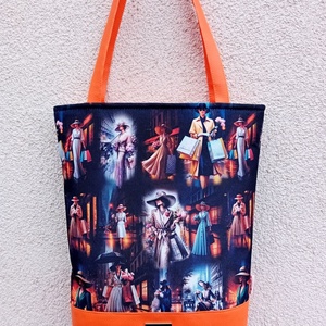 Shoppingoljunk! - nagy pakolós válltáska/narancssárga 32x35 cm - táska & tok - kézitáska & válltáska - nagy pakolós táska - Meska.hu