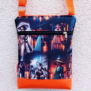 Shopping! tarisznya, oldaltáska - narancssárga 20x23 cm - táska & tok - kézitáska & válltáska - tarisznya - Meska.hu