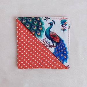 Sarok könyvjelző - páva mintás, Könyv & Zene, Könyvjelző, Patchwork, foltvarrás, Varrás, MESKA