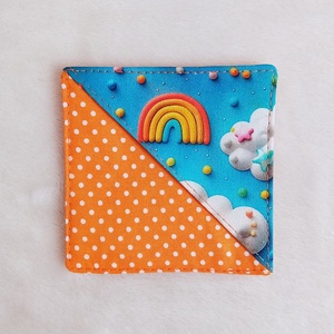 Sarok könyvjelző - szivárvány mintás, Könyv & Zene, Könyvjelző, Patchwork, foltvarrás, Varrás, MESKA