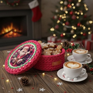 Karácsonyi horgolt fedeles kosár, Télapó - otthon & életmód - tárolás & rendszerezés - tárolókosár - Meska.hu Karácsonyi horgolt fedeles kosár, Télapó - otthon & életmód - tárolás & rendszerezés - tárolókosár - Meska.hu