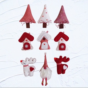 Karácsonyfadíszek filcből - II., Karácsony, Karácsonyi lakásdekoráció, Karácsonyfadíszek, Varrás, Mindenmás, MESKA