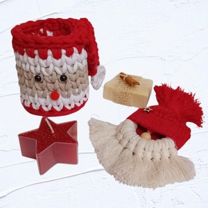 Télapó karácsonyi ajándékszett, Otthon & Életmód, Tárolás & Rendszerezés, Tárolókosár, Horgolás, MESKA