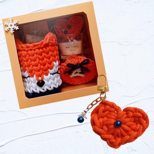 Cuki róka karácsonyi ajándékszett, narancssárga - otthon & életmód - tárolás & rendszerezés - tárolókosár - Meska.hu