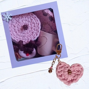 Meghitt Karácsony Ajándékszett, rózsaszín, bögrés - otthon & életmód - tárolás & rendszerezés - tárolókosár - Meska.hu