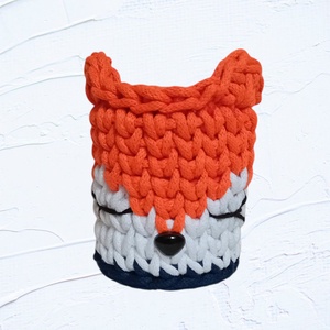 Horgolt róka kosárka  - Meska.hu