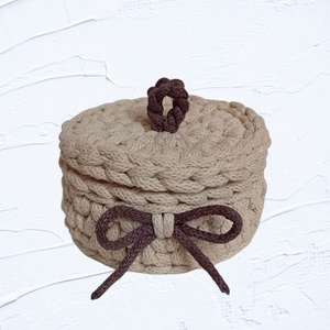 Horgolt ékszertartó drapp , Otthon & Életmód, Tárolás & Rendszerezés, Tárolókosár, Horgolás, MESKA