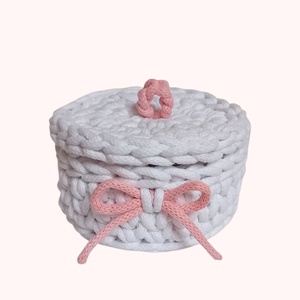 Horgolt ékszertartó fehér , Otthon & Életmód, Tárolás & Rendszerezés, Tárolókosár, Horgolás, MESKA