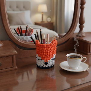 Horgolt róka kosárka  - otthon & életmód - tárolás & rendszerezés - tárolókosár - Meska.hu