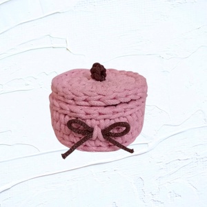 Horgolt ékszertartó rózsaszínű , Otthon & Életmód, Tárolás & Rendszerezés, Tárolókosár, Horgolás, MESKA