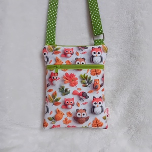 Bagoly mintás tarisznya gyerekeknek - táska & tok - kézitáska & válltáska - tarisznya - Meska.hu