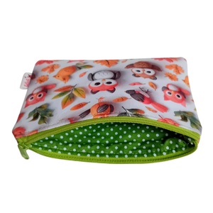 Bagoly mintás textil pénztárca gyerekeknek, narancs/zöld - táska & tok - pénztárca & más tok - pénztárca - gyerek pénztárca - Meska.hu