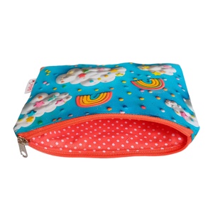 Színes cukorka mintás textil pénztárca gyerekeknek, narancs/kék - táska & tok - pénztárca & más tok - pénztárca - gyerek pénztárca - Meska.hu