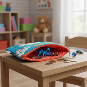 Színes cukorka mintás textil pénztárca gyerekeknek, narancs/kék - táska & tok - pénztárca & más tok - pénztárca - gyerek pénztárca - Meska.hu