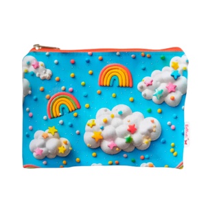 Színes cukorka mintás textil pénztárca gyerekeknek, narancs/kék - Meska.hu