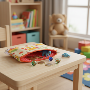 Bagoly mintás textil pénztárca gyerekeknek, sárga - táska & tok - pénztárca & más tok - pénztárca - gyerek pénztárca - Meska.hu