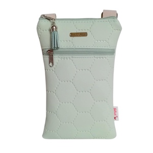 Mobiltelefon tartó válltáska, menta 13 x 20 cm, Táska & Tok, Kézitáska & válltáska, Vállon átvethető táska, Varrás, MESKA