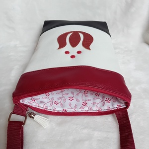 2in1 válltáska oldaltáska folklór mintás trikolor 20x23 cm - táska & tok - kézitáska & válltáska - vállon átvethető táska - Meska.hu